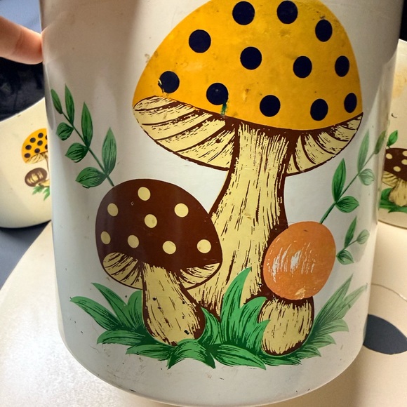 Vintage 1979 Merry Mushroom 4 Piece Canister Set Sears Roebuck & Co. Japan - Picture 5 of 15